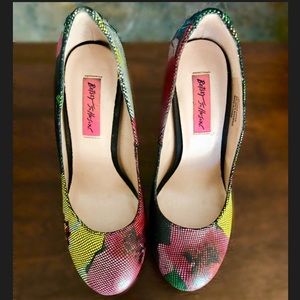Hand-painted floral Stiletto Pumps